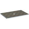 LUX ELEMENTS Pavimento doccia sigillato, 140 x 90 cm, elemento per pavimento doccia in schiuma rigida con scarico a punti, con pendenza (quattro lati), pronto per piastrellare