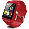 iTecoSky Smartwatch da donna/uomo Sport Bluetooth Smart Watch Bracciale Orologio da polso Sport Fitness Tracker Pedometro per iPhone IOS Android Phone Smartwach PK (rosso)
