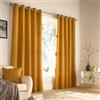 furn. Furn Ellis - Coppia di Tende con Occhielli, Motivo a Quadri, Poliestere, Ochre, 168 x 183cm (66 x 72 Inches)