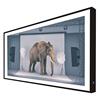 CCRETROILUMINADOS Quadro con cornice in legno laccato in nero illuminato con luce a led con elefante