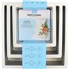 PME - Teglie Professionali Quadrate 15, 20, 25 cm x 7,5 cm di Profondità, 3 Pezzi