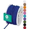 Halbach Seidenbänder Cordoncino di alta qualità (blu), larghezza 4 mm, lunghezza 25 m, prodotto in Germania e certificato Öko-Tex, cordoncino in raso lucido in acetato