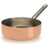 Baldassare Agnelli Pentole Agnelli ALCU107PI28 Casseruola Bassa, Rame stagnato con doppio fondo per induzione, con Manico tubolare in acciaio Inox, 28 cm