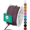 Halbach Seidenbänder Cordoncino di alta qualità (lilla scuro), larghezza 4 mm, lunghezza 25 m, prodotto in Germania e certificato Öko-Tex, cordoncino in raso lucido in acetato