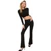 Trendyol High Waist Flare Jeans with Black Tasting, 40 da Donna