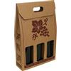 Weboxes Scatola porta bottiglia tripla con manico 27 x 9 x 38 Confezione da 20 pezzi - Stampa Bordeaux-
