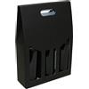 Weboxes Scatola porta bottiglia tripla con manico 27 x 9 x 38 Confezione da 20 pezzi - Colore nero -