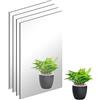 DARENYI 4 Pezzi Specchio da Parete 30 x 21cm Specchi da Parete Senza Cornice Vetro Specchio Adesivo per Bagno, Camera da Letto, Armadio, Soggiorno