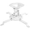 PerfectHD perfect supporto per proiettori, inclinabile da -15°/+15°, orientabile a 360°, ruotabile a 360°, distanza dal soffitto 15 cm, carico massimo 13,5 kg, bianco