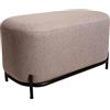 Fashion Commerce Pouf Rettangolare con Tessuto, Grigio