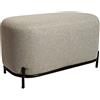 Fashion Commerce Pouf Rettangolare con Tessuto, Verde