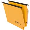 Cartelle sospese orizzontali per cassetti Linea Joker 33 cm fondo V -  giallo conf. 25 pezzi 400/