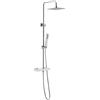 Arcdesign Selection Colonna doccia tonda in acciaio regolabile con miscelatore termostatico doccetta anticalcare e soffione ultraslim 25X25 cm