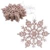 Christmas Concepts® Confezione da 12-10 cm Glitter decorazioni pendenti con fiocco di neve - Decorazioni natalizie ... (oro rosa)