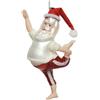 Kaemingk Pendaglio Babbo Natale Ballerino 8,5x5x16cm in Vetro