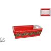 Due Esse Christmas Vassoio Cartoncino 28x20x8 Natalizio Rosso