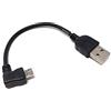 SYSTEM-S 90 ° angolato Micro USB Cavo Dati Ricarica Cavo Spina angolare a 90 ° 10 cm