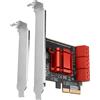 AXAGON Scheda controller Axagon PCIe 6 porte Sata 6G interne ASM1166 SP e LP [PCES-SA6]