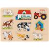 Goki - Puzzle in Legno con Gli Animali della Fattoria