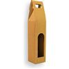 Weboxes Porta bottiglia singola con manico 8 x 8 x 33 Confezione da 10 pezzi
