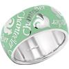 Chantecler / Et Voilà / anello fascia media / argento e smalto verde pastello - 32108