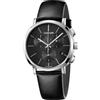 Calvin Klein Posh / orologio uomo / quadrante nero / cassa acciaio / cinturino pelle nera - K8Q371C1