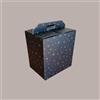 LUCGEL 5 Pz Scatola per Confezione Regalo Natale Porta Panettone Bottiglia Valigetta Grande Cartoncino Nero Grafica Stelle Oro 430x240H345mm