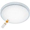 Briloner Leuchten - Plafoniera a LED, dimmerabile, colore regolabile: bianco caldo-freddo, lampada da soffitto con funzione luce notturna, funzione timer, telecomando, 18 W, diametro: 38,5 cm