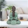 Zen Light Statua Bodhi Zen - Decorazione Zen e Feng Shui - per creare un'atmosfera rilassante e spirituale - Idea regalo Budha portafortuna - Altezza: 20 cm - Colore: verde e marrone - Zen'Light