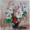 Biscottini Quadro su tela 62x62cm | Quadro soggiorno pittura ad olio | Quadri ufficio e per la casa