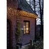 Konstsmide 2772-802 - Tenda luminosa a LED, 400 diodi ambrati, trasformatore esterno 31 V, cavo bianco, colore: Bianco/Rosso/Rosa