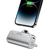 VRURC Mini Power Bank 5000mAh, Piccolo Caricatore portatile PD 20W Ricarica Rapida Compatibile con iPhone 14/14 Pro Max/13/13 Pro/13 Pro Max/12/12 Pro/12 Pro Max/11 Pro/XR/X/8/Plus ecc - Argento