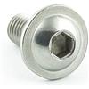 Eisenwaren2000, Viti a Testa Bombata M6 Con Esagono Incassato e Flangia (2 Pezzi), ISO 7380, Testa Piatta e Giunzione, Filettate, Acciaio Inox A2 V2A, Antiruggine