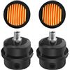 WMYCONGCONG 2 filtri silenziatori per compressore d'aria da 12,5 mm, in metallo, per compressore d'aria, silenziatore, silenziatore con 2 elementi filtranti di ricambio