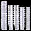 ZAUGONTW 50 Misurini in Plastica, Bicchieri di Miscelazione in Resina, per Epossidica e Vernice - 30 ml, 50 ml, 100 ml