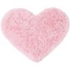sourcing map Tappeto in finta pelliccia di pecora, a forma di cuore, soffice tappeto Shaggy per divano, soggiorno camera da letto, pavimento in morbido pelo profondo, 70x90 cm, rosa chiaro