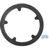 A ABSOPRO Copertura Guarnitura Catena Ruota Bici Nero 1Pc Plastica | Passo 8.5cm 44 Denti 5 Fori Foro Diametro 3mm Dimensione 1.1x19.4cm H*D Per Mountain Bike, Bicicletta Da Strada