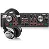 Numark DJ2GO2 Touch + HF125 - Console DJ compatta con 2 deck per Serato DJ, con mixer crossfader, scheda audio e cuffie per DJ