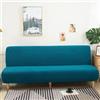 Hoowarm Copridivano 3/2 Posti Elasticizzato Senza Braccioli Impermeabile Copridivani Clic Clac Letto Senza Braccioli Elasticizzato Copertura Divano Grigio/Nero Teli Estivi Universali per Animali