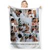 DZWSZ Coperta Personalizzata con Foto Collage, Coperta Estiva, Regali Personalizzati Per Natale, Compleanni, Anniversario Per Mamma Amica Fidanzata Nonna, si Adatta al Divano,Alla Camera Da Letto