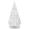 LIFEZEAL Albero di Natale Artificiale 210 cm, Bianco, Innevato, Abete Natalizio Foltissimo, 950 Rami, Christmas Tree, in PVC, Base Pieghevole in Metallo, Realistico, Interno, Esterno, Montaggio Facile