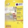 Avery Zweckform L 6057-20 etichette, 99,1 x 38,1 mm, colore: giallo, confezione da 20 fogli