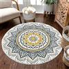 Pauwer Tappeto Salotto Rotondo Pelo Corto 160 cm, Ultra Morbido Grande Tappeto Camera da Letto Antiscivolo Tappeto Soggiorno Lavabile in Lavatrice Tappeti Salotto Bobo Decorazione Carpet per la Casa