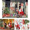 Cendray Adesivi Natale Grandi Vetrofanie Natale per Decorazioni Finestre Albero di Natale Adesivi Statici PVC Decalcomanie Natalizie Decorazioni Natalizie (Babbo Natale)