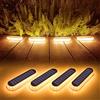 Lacasa Luci Solari Esterno Terra, 4 Pezzi Lampade Solari da Giardino Bianco Caldo 2700K 40LM Luce Solare LED Esterno, Auto On/Off, IP68 Impermeabile Luci per Sentieri Passo Vialetto Scale