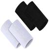 LEDSHLIU 4 Pezzi/2 Paia di Polsini Sportivi Fascia Antisudore da 5,9 Pollici Cinturini da Polso Elastici per Atletica Polsini in Tessuto Traspirante per Uomo Donna Sport Allenamento