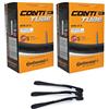 MSZweirad Continental - Set di 2 tubi flessibili per bicicletta MTB 27,5 pollici, 47/62-584 SV 42 mm, con 3 leve per pneumatici a due ruote