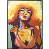 DRW Quadro su tela stampata rettangolare di una donna multicolore 100 x 4 x 140 cm