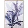 DRW Quadro su tela stampata rettangolare con foglie e multicolore 80 x 4 x 120 cm