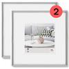walther design Argento 30 x 30 cm Confezione Doppia, Galeria Cornice in plastica KS330HD